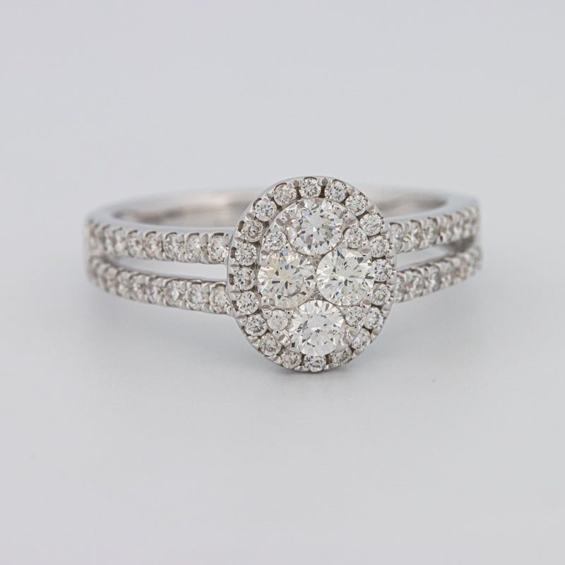 Invisible Oval Halo Diamond Ring - ZIZOV DIAMONDS