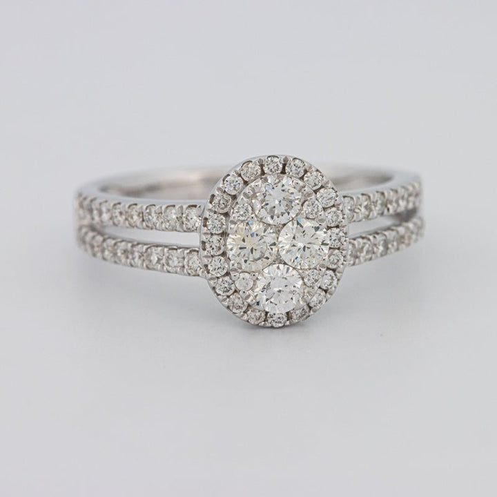 Invisible Oval Halo Diamond Ring - ZIZOV DIAMONDS