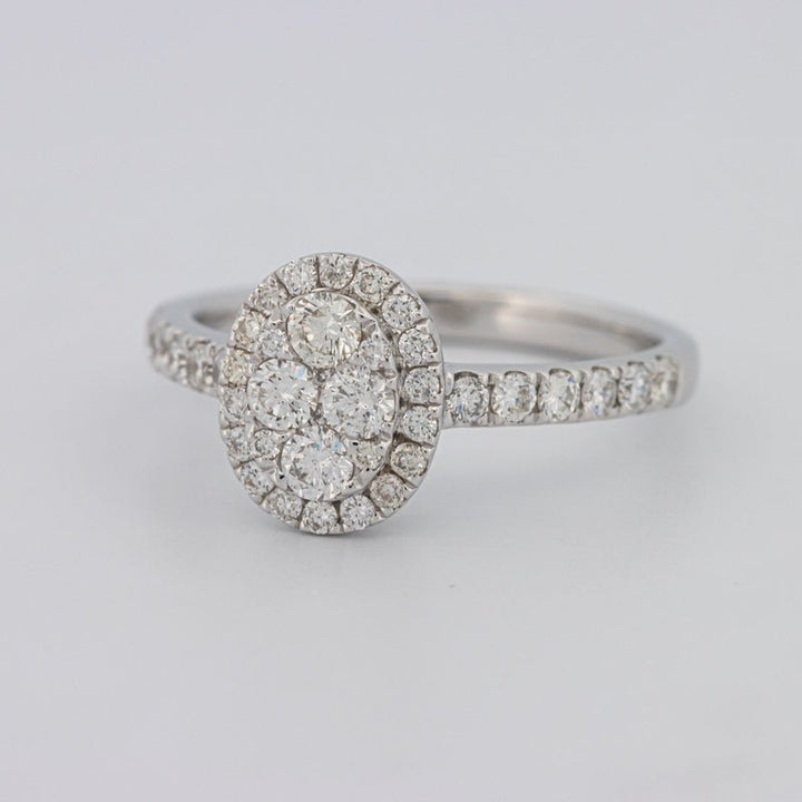 Invisible Oval Halo Diamond Ring - ZIZOV DIAMONDS