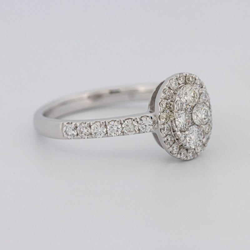 Invisible Oval Halo Diamond Ring - ZIZOV DIAMONDS