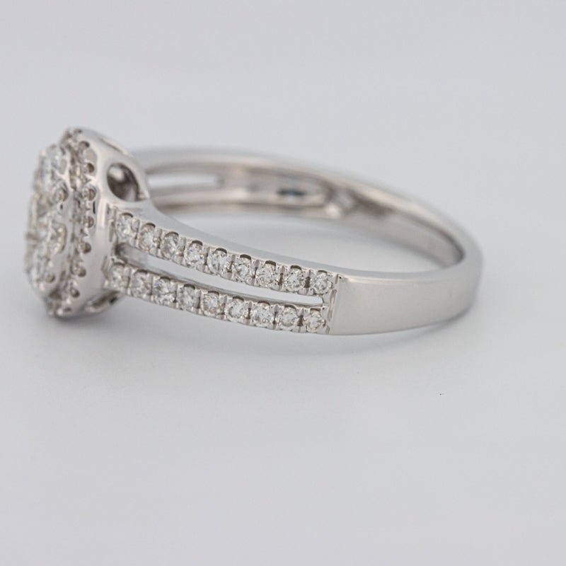 Invisible Oval Halo Diamond Ring - ZIZOV DIAMONDS