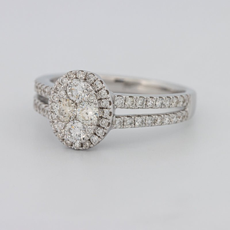 Invisible Oval Halo Diamond Ring - ZIZOV DIAMONDS