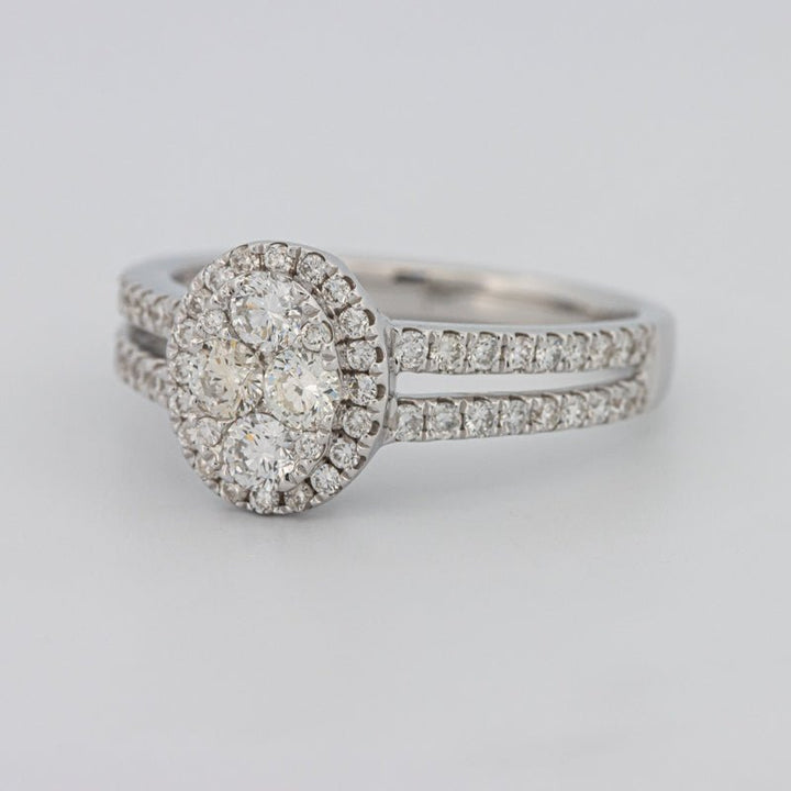 Invisible Oval Halo Diamond Ring - ZIZOV DIAMONDS