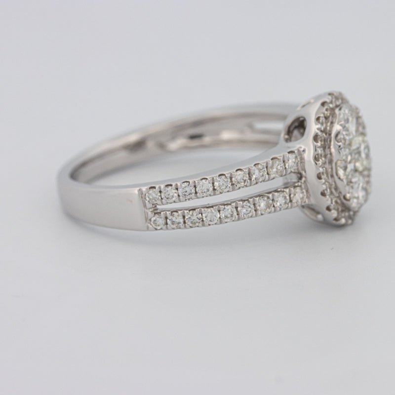 Invisible Oval Halo Diamond Ring - ZIZOV DIAMONDS