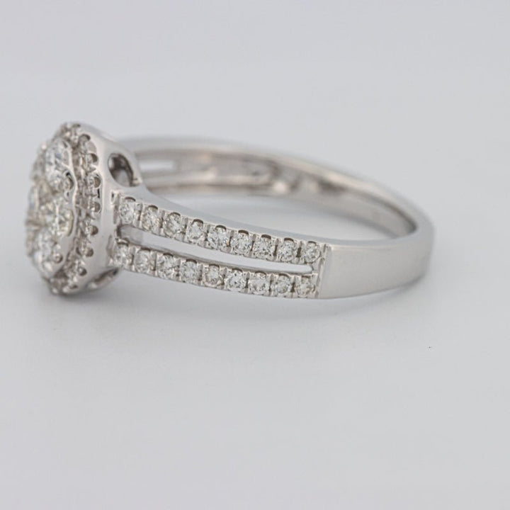 Invisible Oval Halo Diamond Ring - ZIZOV DIAMONDS