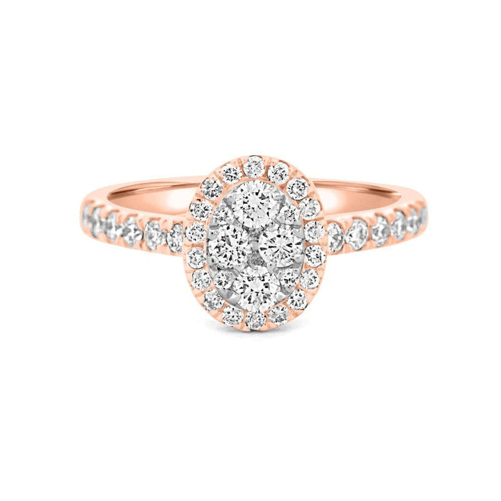 Invisible Oval Halo Diamond Ring - ZIZOV DIAMONDS