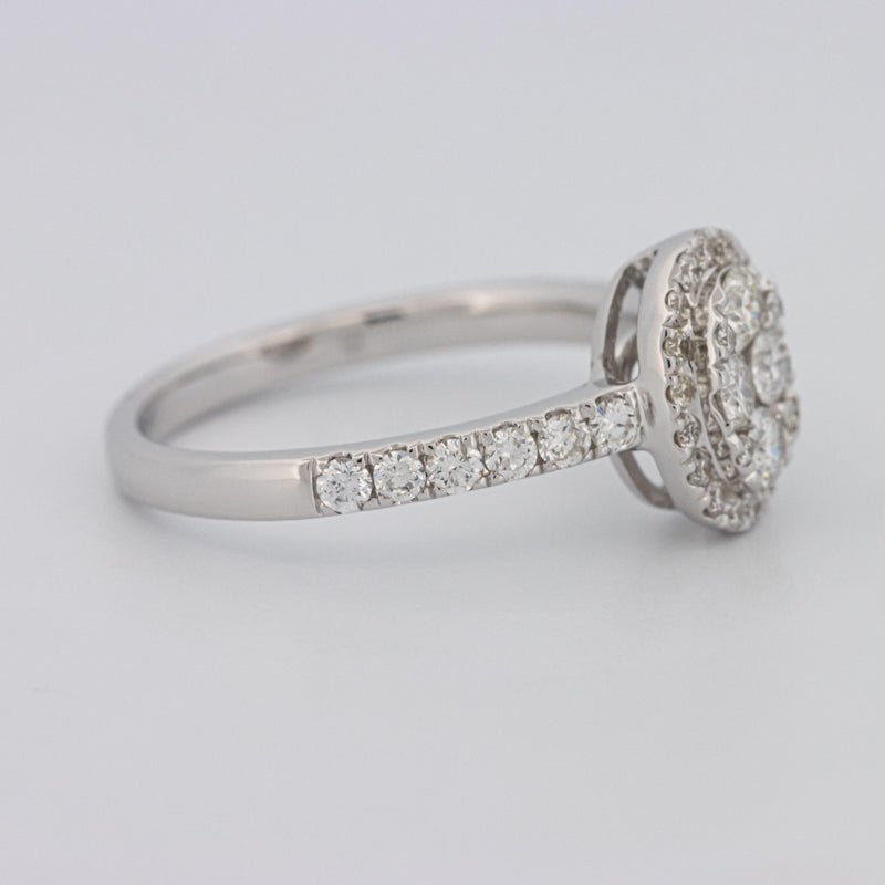 Invisible Oval Halo Diamond Ring - ZIZOV DIAMONDS