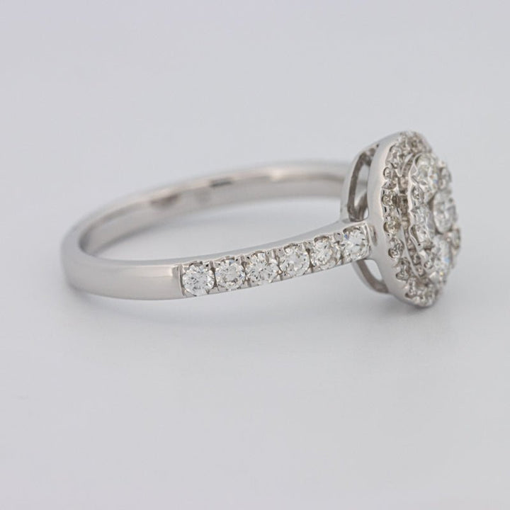 Invisible Oval Halo Diamond Ring - ZIZOV DIAMONDS