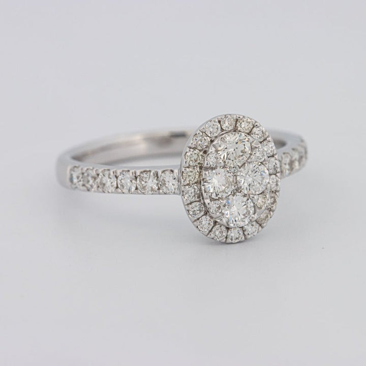 Invisible Oval Halo Diamond Ring - ZIZOV DIAMONDS