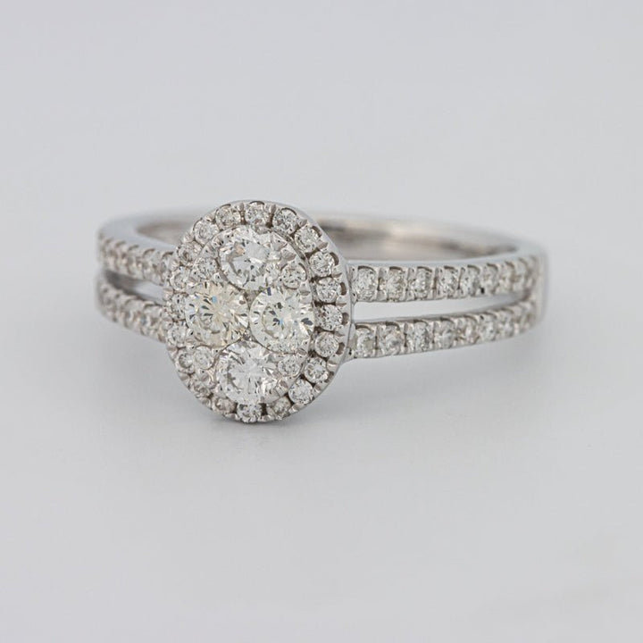 Invisible Oval Halo Diamond Ring - ZIZOV DIAMONDS