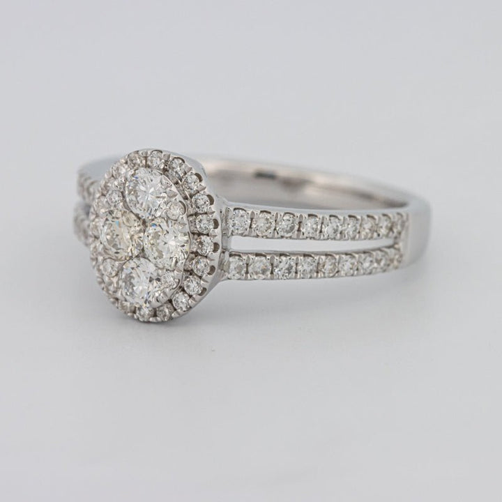 Invisible Oval Halo Diamond Ring - ZIZOV DIAMONDS