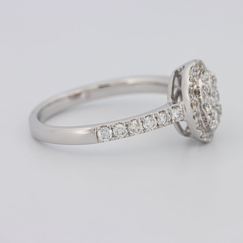 Invisible Oval Halo Diamond Ring - ZIZOV DIAMONDS