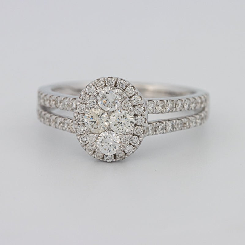 Invisible Oval Halo Diamond Ring - ZIZOV DIAMONDS