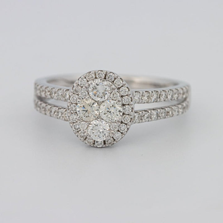 Invisible Oval Halo Diamond Ring - ZIZOV DIAMONDS