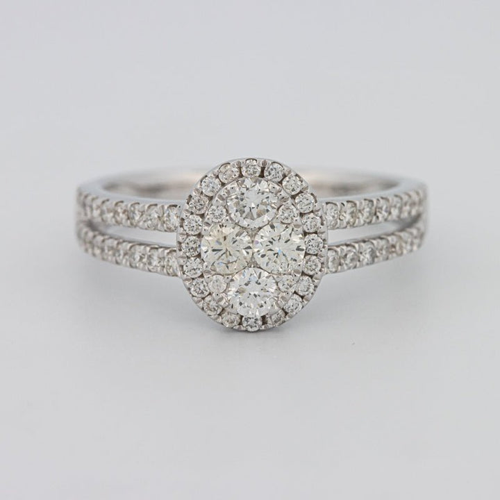 Invisible Oval Halo Diamond Ring - ZIZOV DIAMONDS