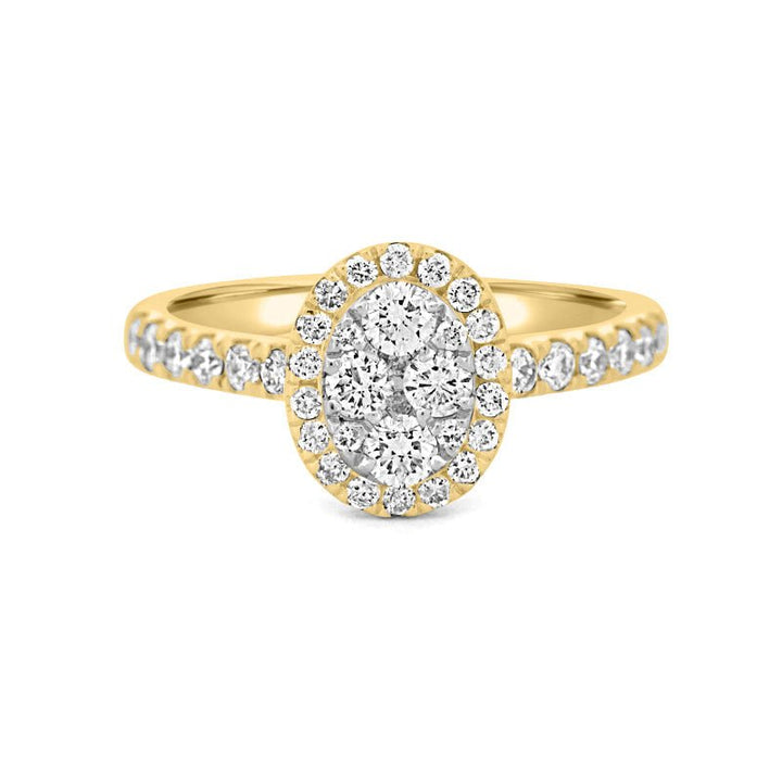 Invisible Oval Halo Diamond Ring - ZIZOV DIAMONDS