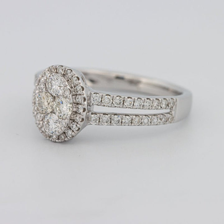 Invisible Oval Halo Diamond Ring - ZIZOV DIAMONDS