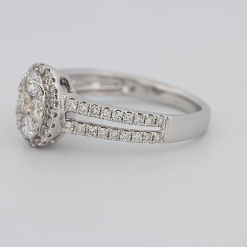 Invisible Oval Halo Diamond Ring - ZIZOV DIAMONDS