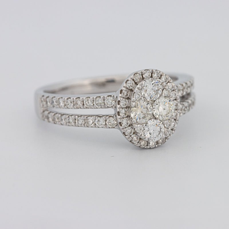 Invisible Oval Halo Diamond Ring - ZIZOV DIAMONDS