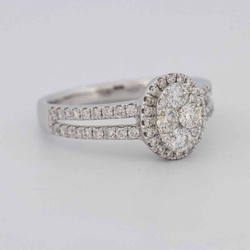 Invisible Oval Halo Diamond Ring - ZIZOV DIAMONDS