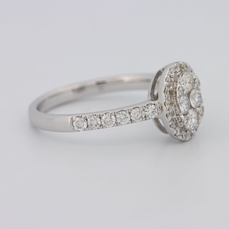 Invisible Oval Halo Diamond Ring - ZIZOV DIAMONDS