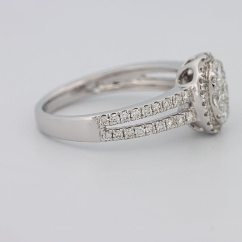 Invisible Oval Halo Diamond Ring - ZIZOV DIAMONDS