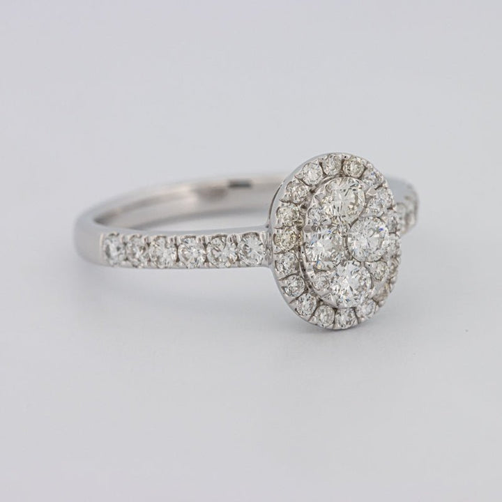 Invisible Oval Halo Diamond Ring - ZIZOV DIAMONDS