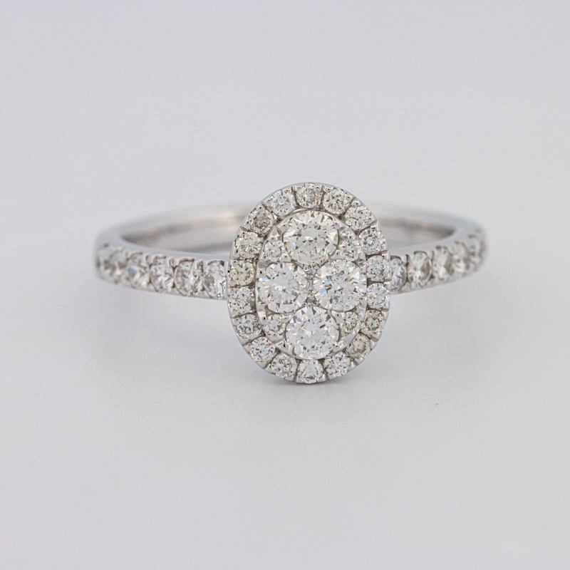Invisible Oval Halo Diamond Ring - ZIZOV DIAMONDS