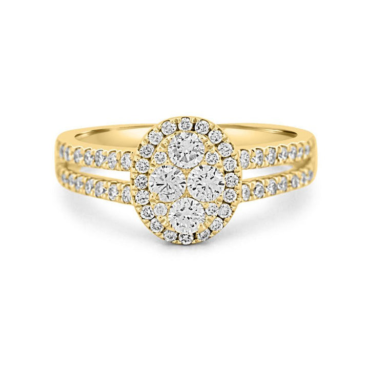 Invisible Oval Halo Diamond Ring - ZIZOV DIAMONDS