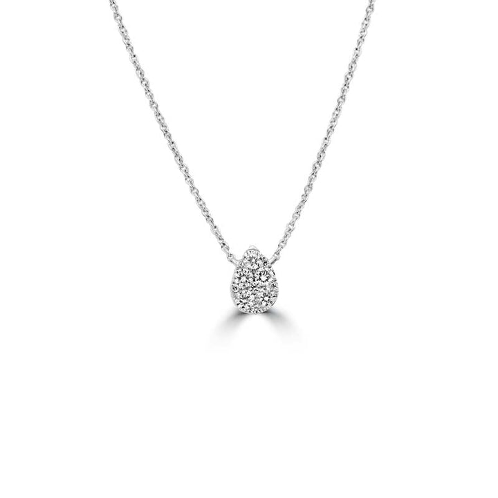 Invisible Pear - shape Diamond Pendant (small) - ZIZOV DIAMONDS
