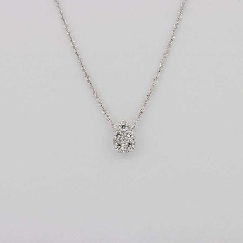 Invisible Pear - shape Diamond Pendant (small) - ZIZOV DIAMONDS