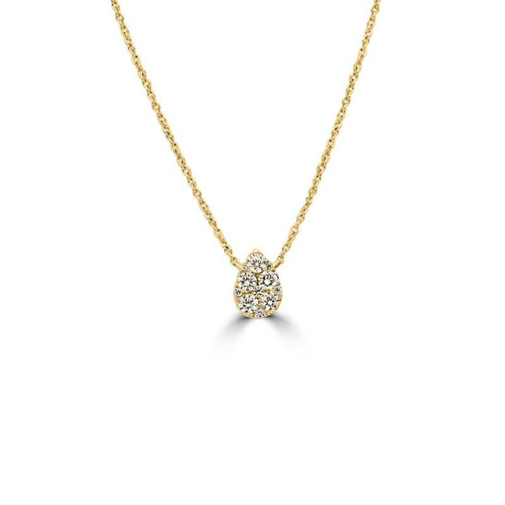 Invisible Pear - shape Diamond Pendant (small) - ZIZOV DIAMONDS