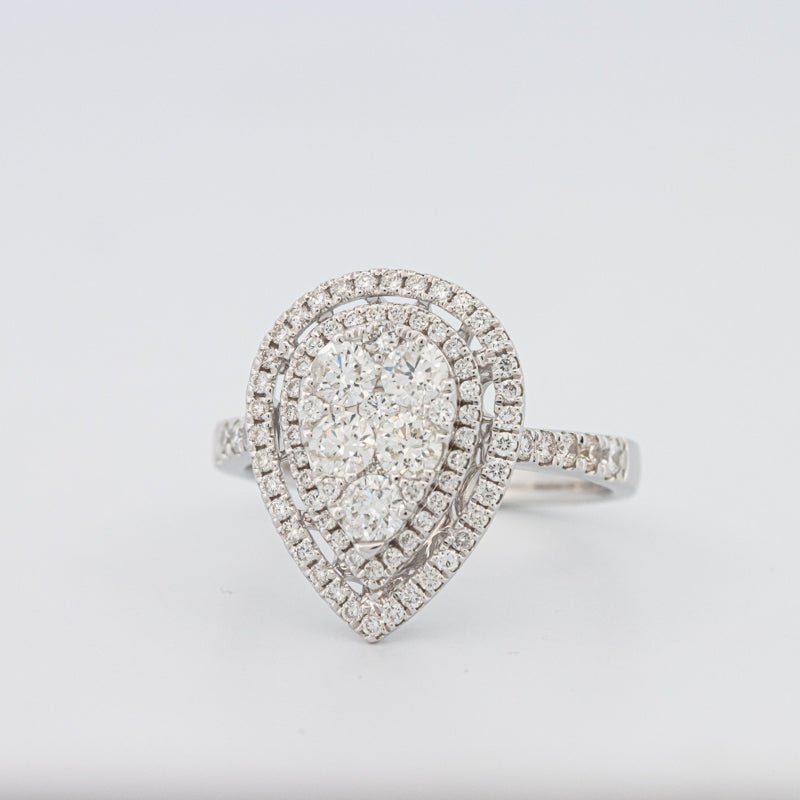 Invisible Pear - shape Diamond Ring - ZIZOV DIAMONDS
