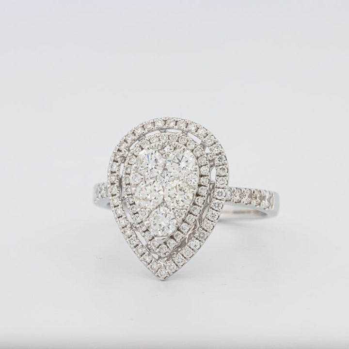 Invisible Pear - shape Diamond Ring - ZIZOV DIAMONDS