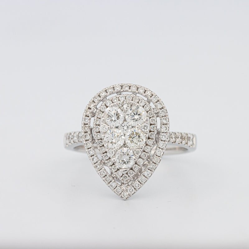 Invisible Pear - shape Diamond Ring - ZIZOV DIAMONDS