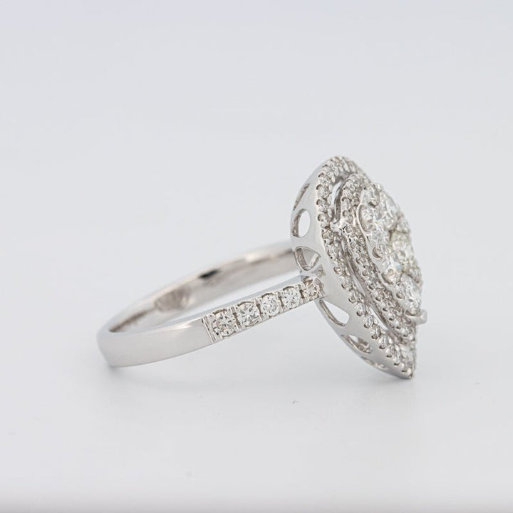 Invisible Pear - shape Diamond Ring - ZIZOV DIAMONDS