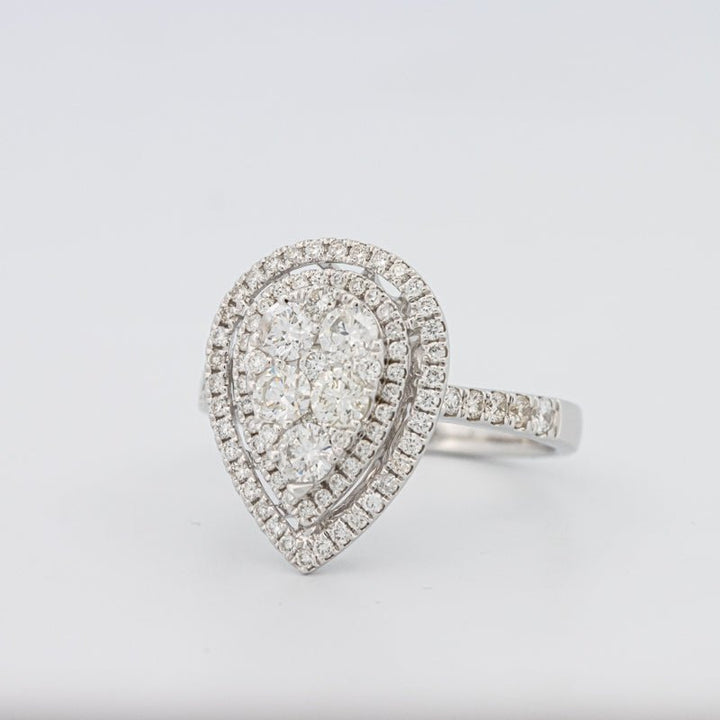 Invisible Pear - shape Diamond Ring - ZIZOV DIAMONDS