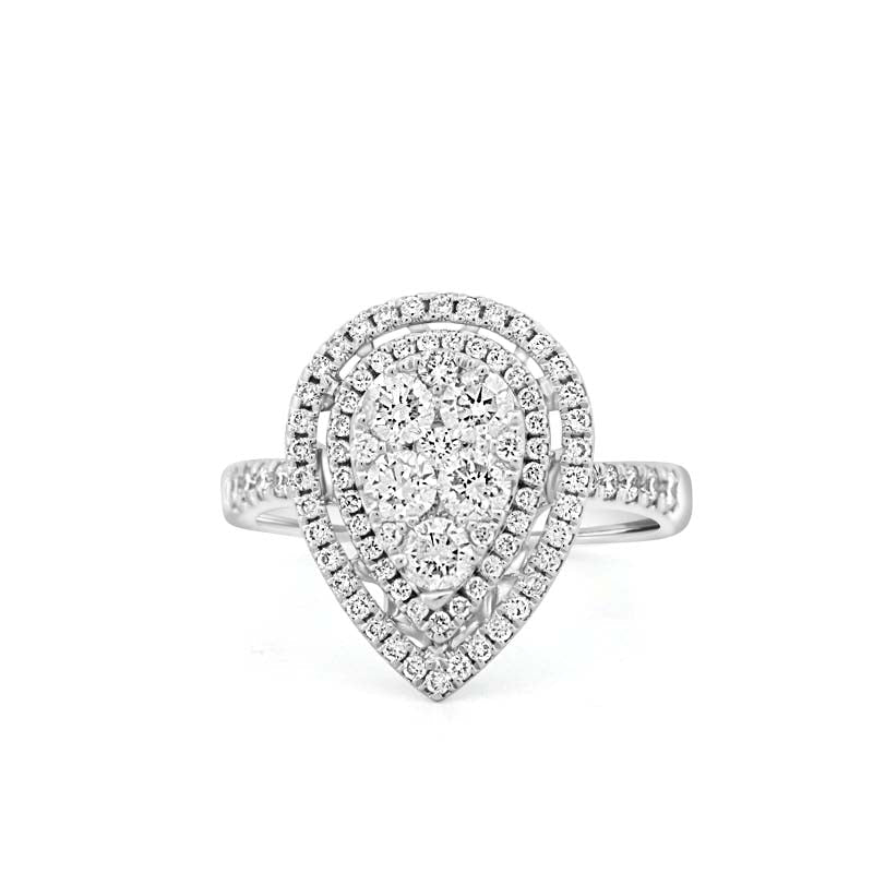 Invisible Pear - shape Diamond Ring - ZIZOV DIAMONDS