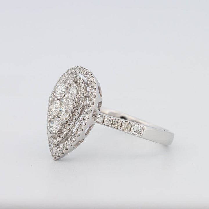 Invisible Pear - shape Diamond Ring - ZIZOV DIAMONDS