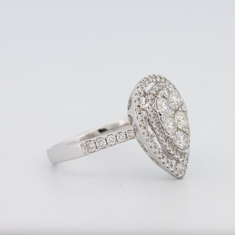 Invisible Pear - shape Diamond Ring - ZIZOV DIAMONDS