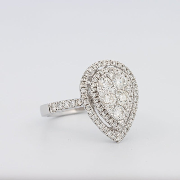 Invisible Pear - shape Diamond Ring - ZIZOV DIAMONDS
