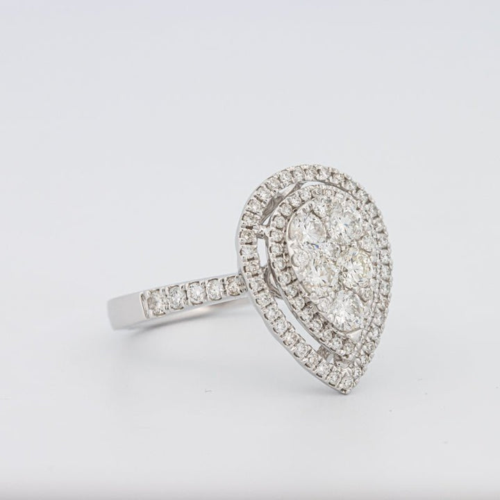 Invisible Pear - shape Diamond Ring - ZIZOV DIAMONDS