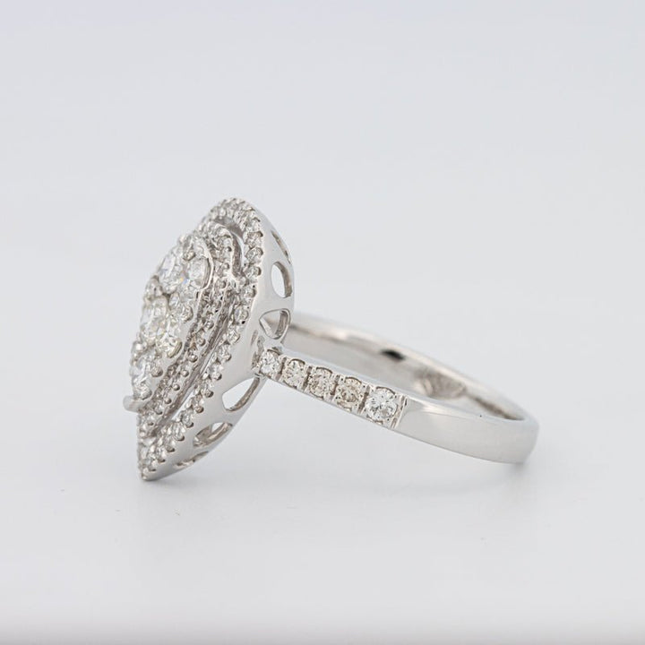 Invisible Pear - shape Diamond Ring - ZIZOV DIAMONDS
