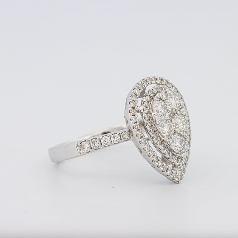 Invisible Pear - shape Diamond Ring - ZIZOV DIAMONDS