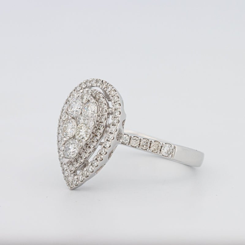 Invisible Pear - shape Diamond Ring - ZIZOV DIAMONDS