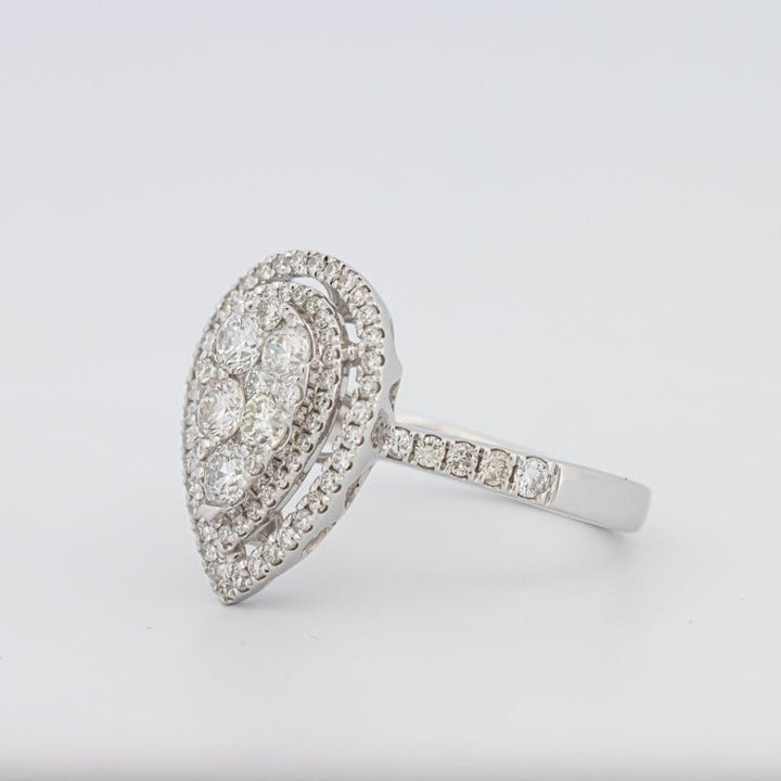 Invisible Pear - shape Diamond Ring - ZIZOV DIAMONDS