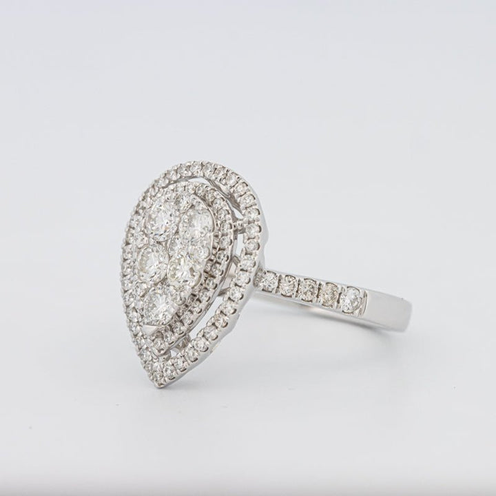 Invisible Pear - shape Diamond Ring - ZIZOV DIAMONDS