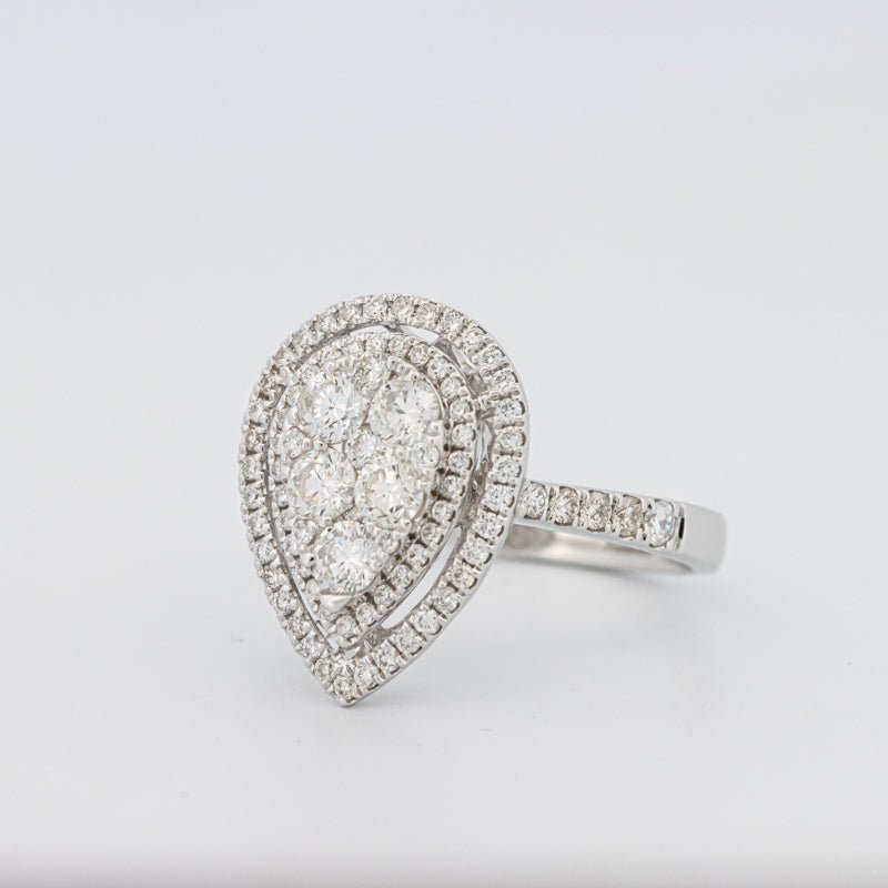 Invisible Pear - shape Diamond Ring - ZIZOV DIAMONDS