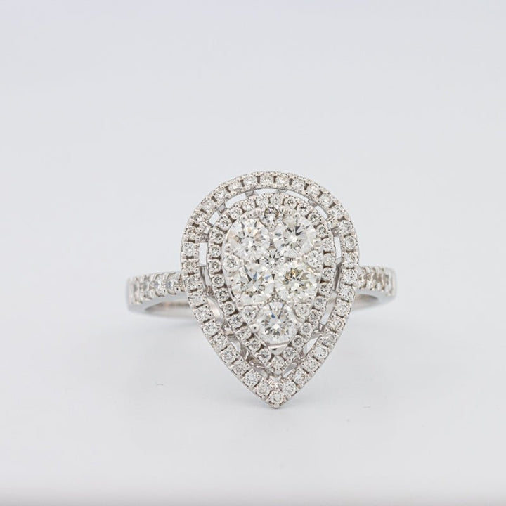 Invisible Pear - shape Diamond Ring - ZIZOV DIAMONDS