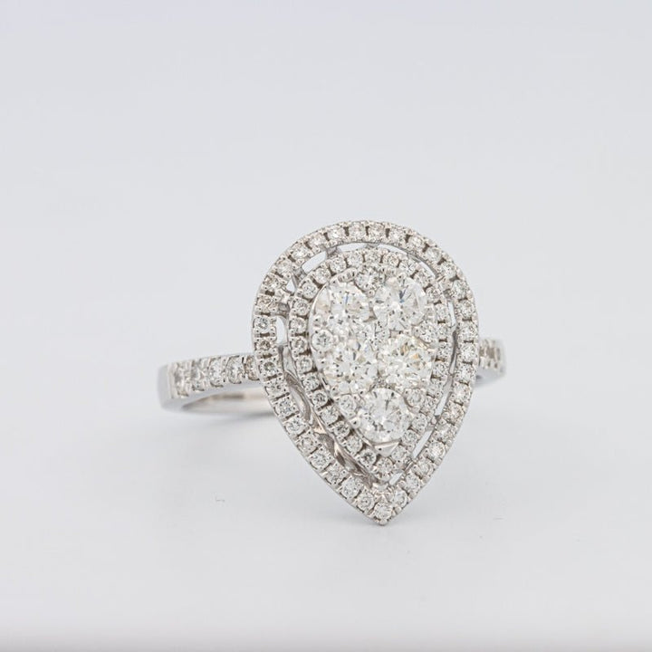 Invisible Pear - shape Diamond Ring - ZIZOV DIAMONDS
